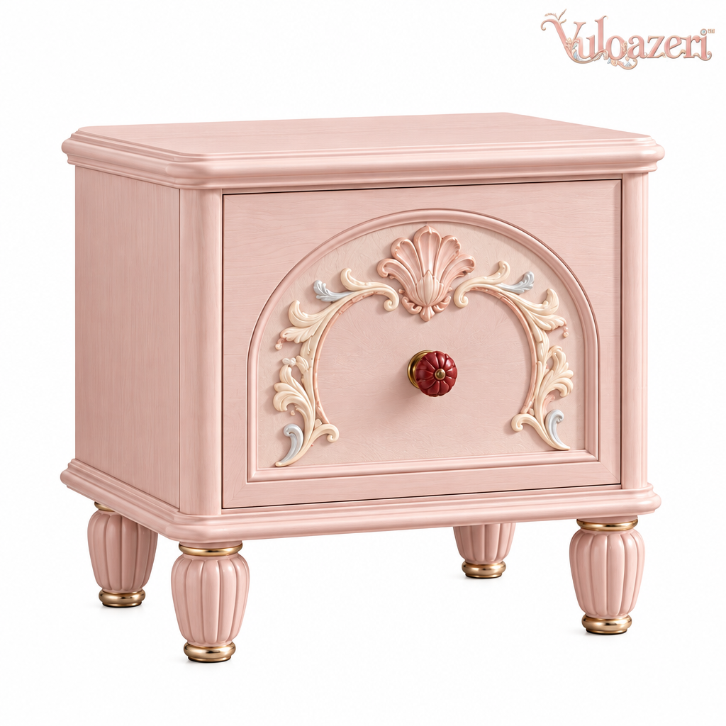 Vulqazeri Blush Rose Bedside Cabinet view 3