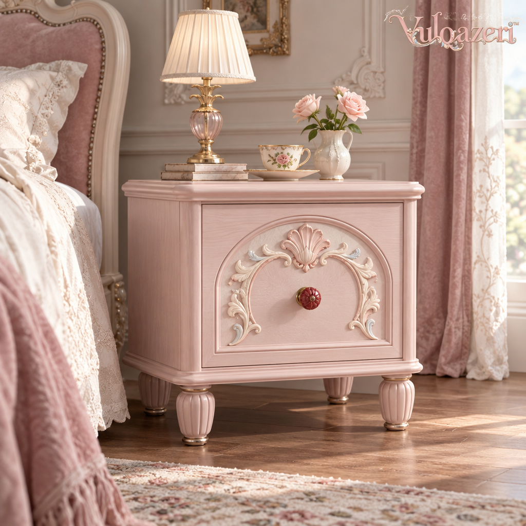 Vulqazeri Blush Rose Bedside Cabinet view 4