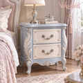 Vulqazeri Powder Blue Two-Drawer Nightstand view 1