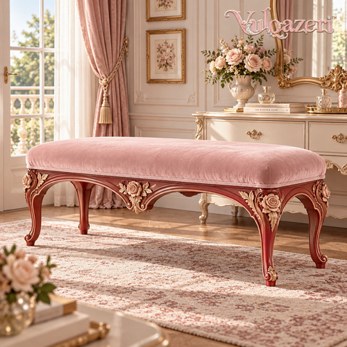 Vulqazeri Blush Rose End-of-Bed Bench view 2