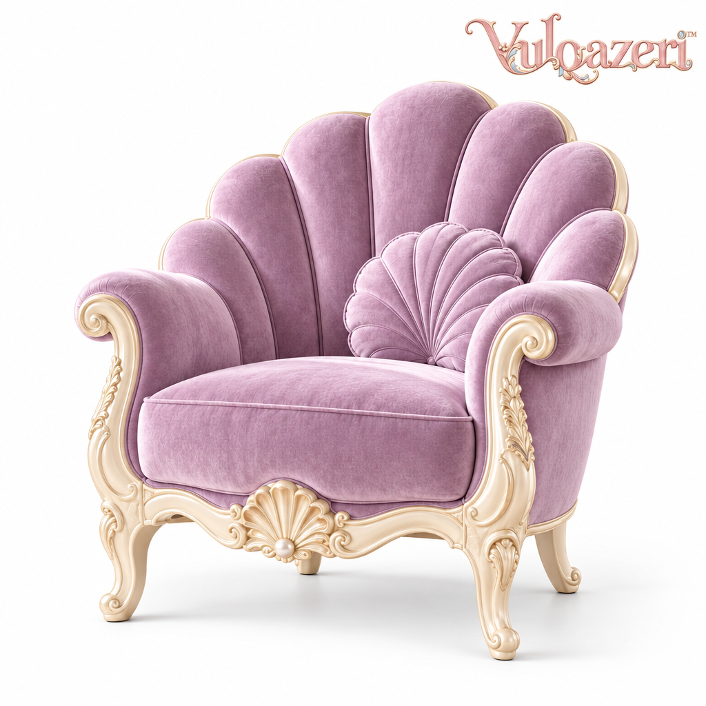 Vulqazeri Lavender Shell Accent Chair view 4