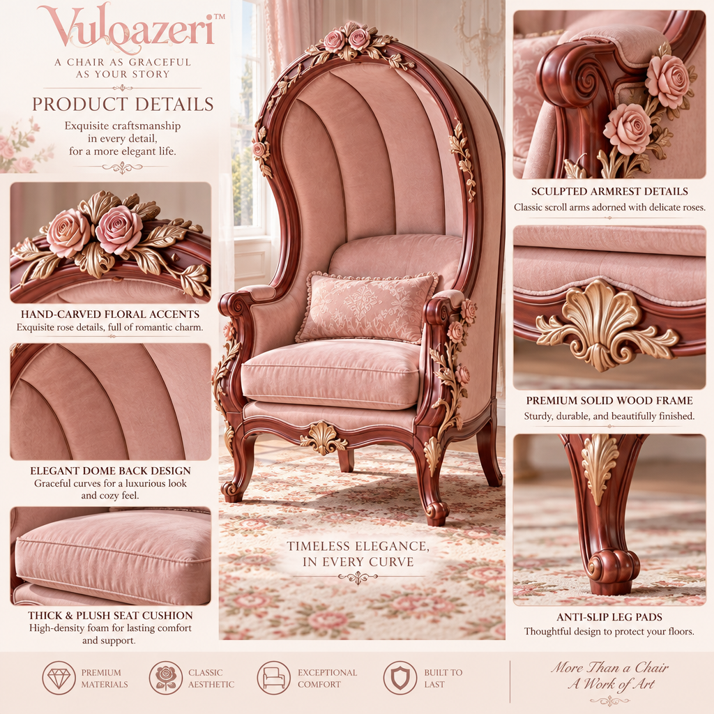 Vulqazeri Rose Canopy Accent Chair view 3