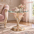 Vulqazeri Petal Pedestal Round Side Table view 1