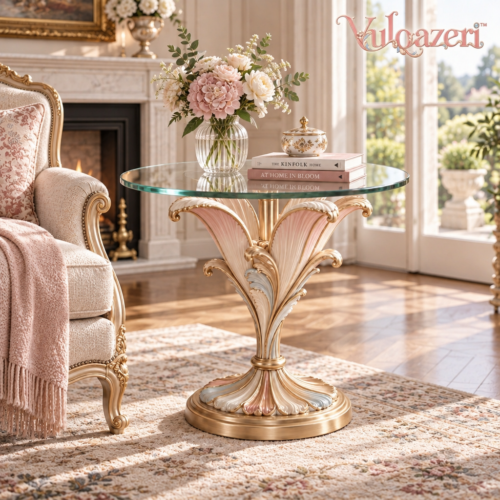 Vulqazeri Petal Pedestal Round Side Table view 2