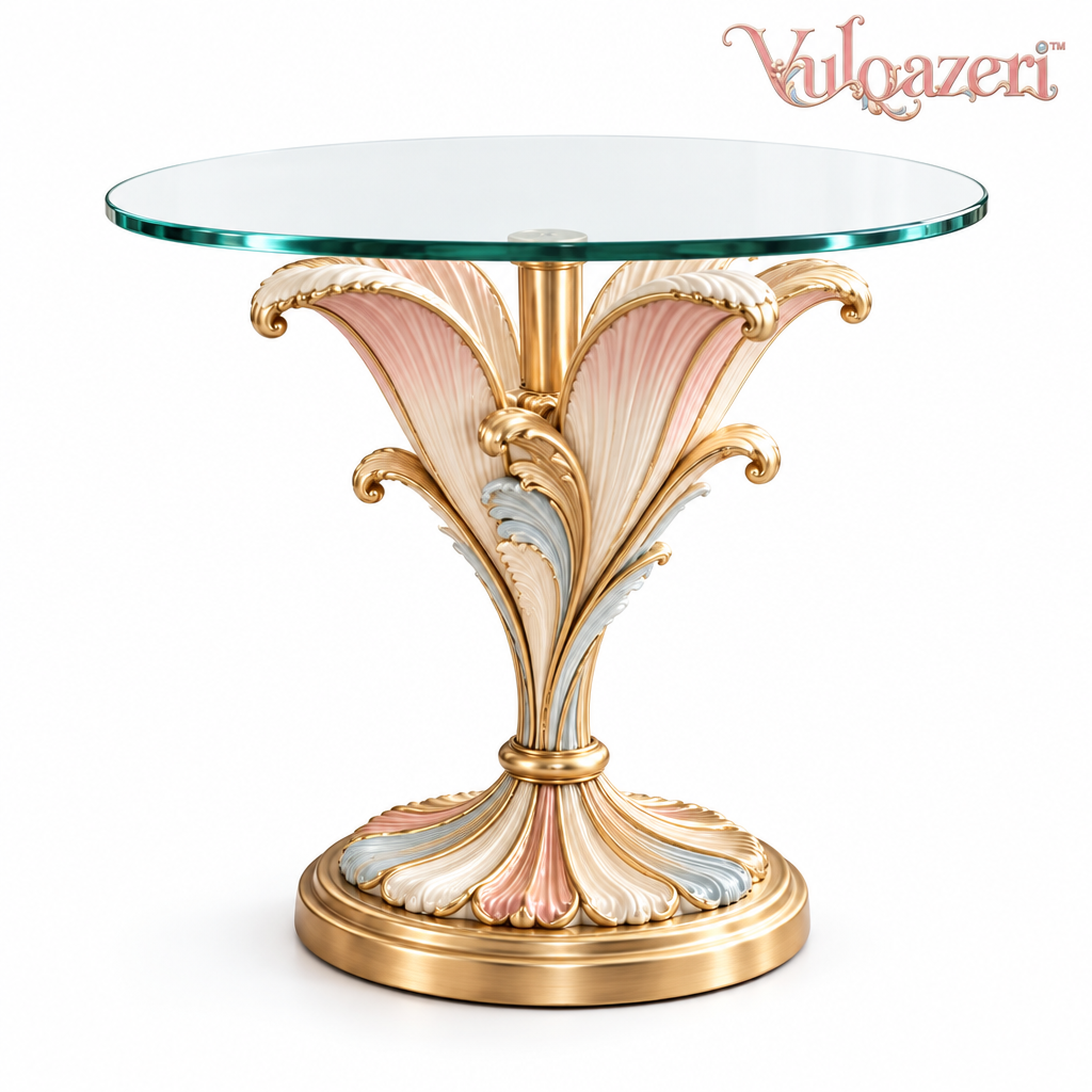 Vulqazeri Petal Pedestal Round Side Table view 4