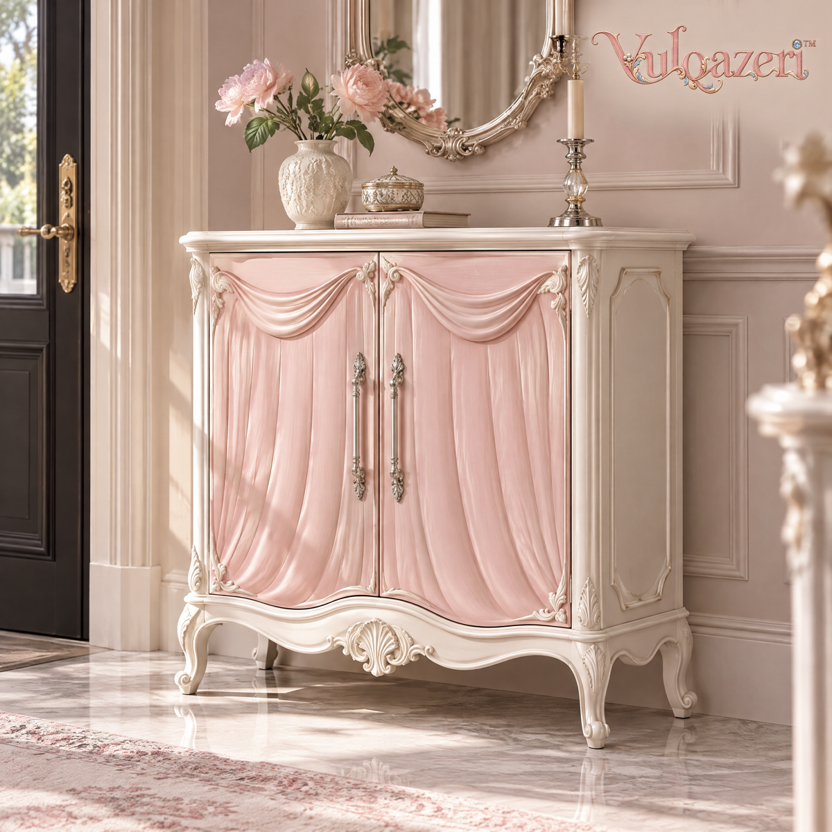Vulqazeri Blush Drapery Two-Door Cabinet view 1