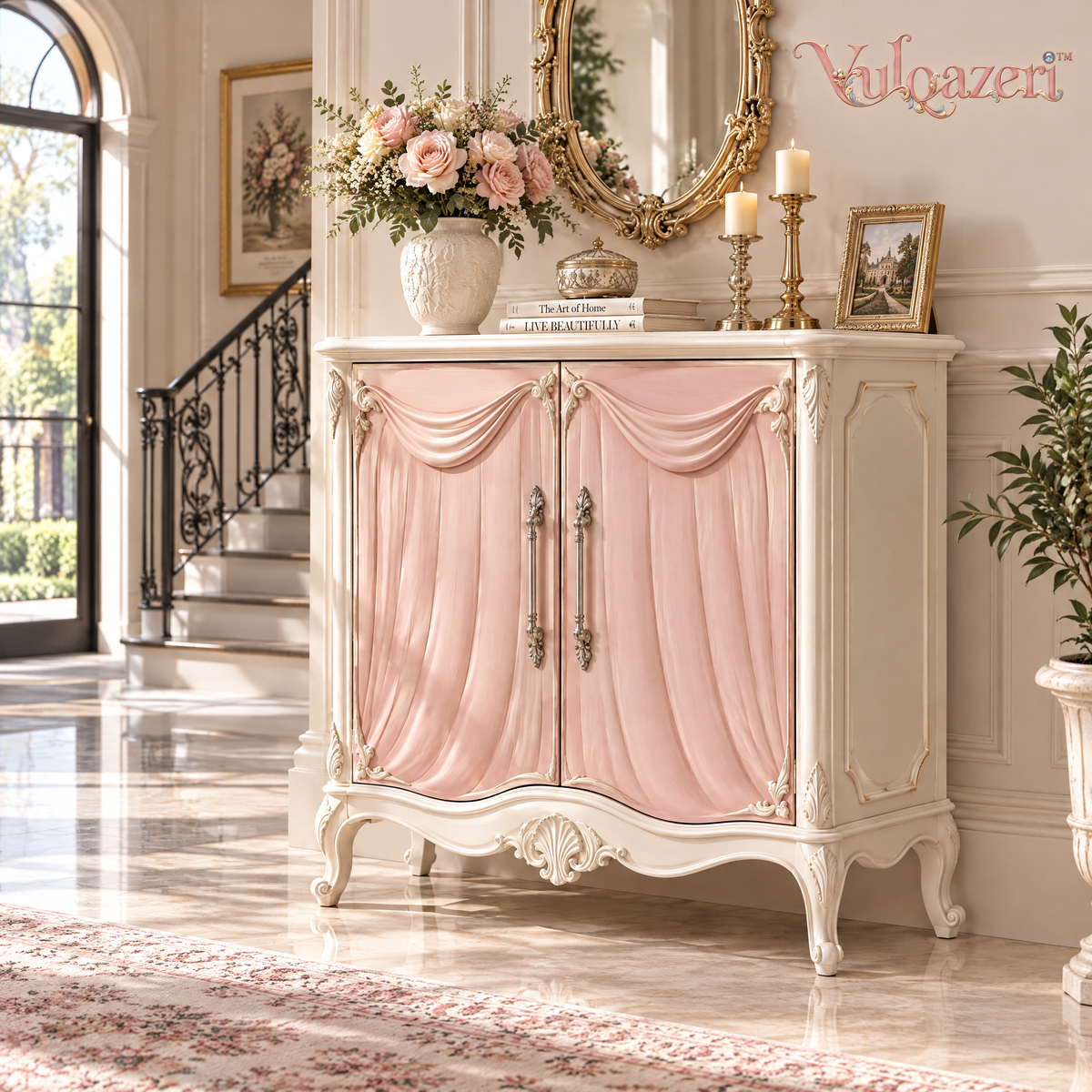 Vulqazeri Blush Drapery Two-Door Cabinet view 2