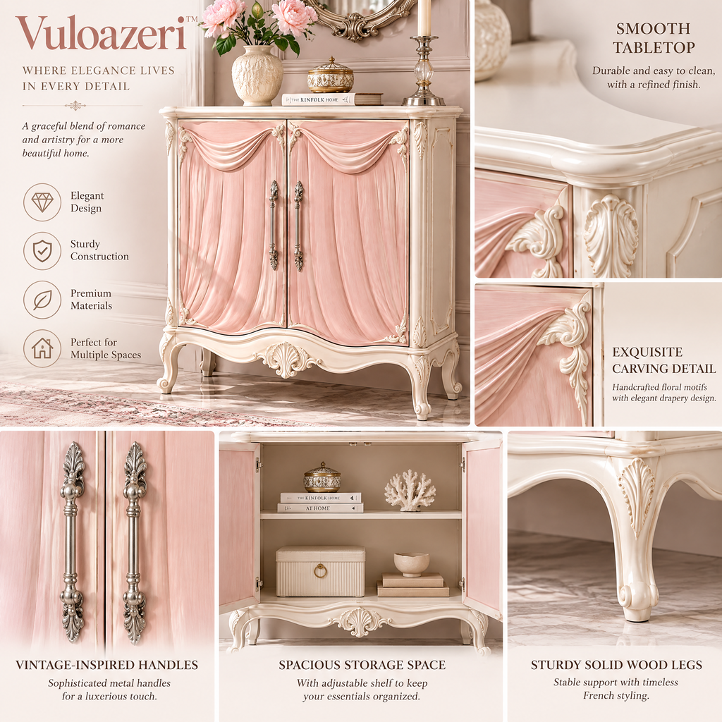 Vulqazeri Blush Drapery Two-Door Cabinet view 3